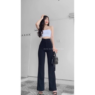 Quần loe cạp cao 2 cúc dáng dài