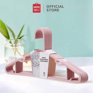 Bộ 10 Móc nhựa treo quần áo Mininso cao cấp đa năng