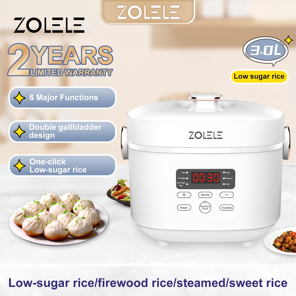 Nồi cơm điện tách đường đa chức năng zolele ZB500 - Dung tích 3L Chức năng hẹn giờ