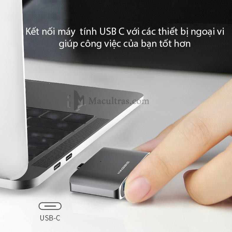 Cáp đa năng Hagibis Usb Type C To SD/TF Card/USB