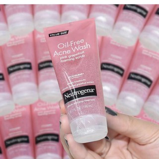 Sữa Rửa Mặt Tẩy Tế Bào Chết Neutrogena Oil-Free Acne Wash Pink Grapefruit Foaming Scrub