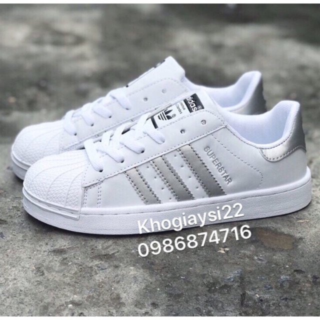 [SALE SỐC-SẴN HÀNG] Giày superstar vạch Bạc size 36->43 NAM NỮ | BigBuy360 - bigbuy360.vn