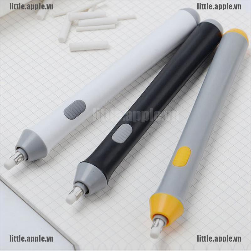 [Little] Electric Eraser Battery Operated Automatic Pencil Eraser Kit w/ 22 Refills Gift [VN]