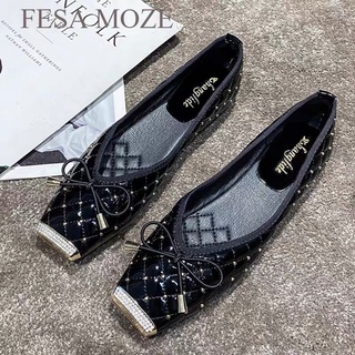 [Big Size QC] Giày búp bê nơ mũi đá 42 43