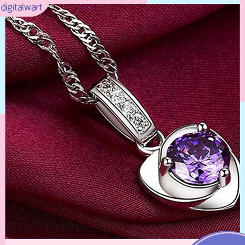 Dây Chuyền Mặt Trái Tim Đính Đá Thời Trang Cho Nữ