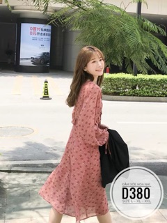 Bigsize Đầm xòe hoa nhí D380