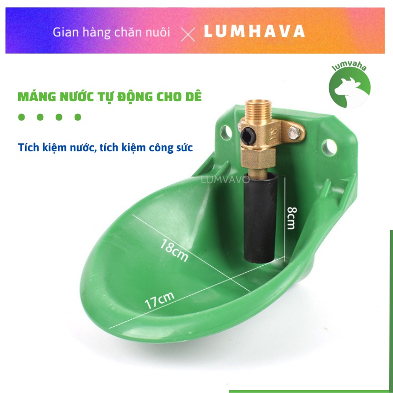 Máng nước tự động cho dê ABS chắc chắn van bằng đồng VA20