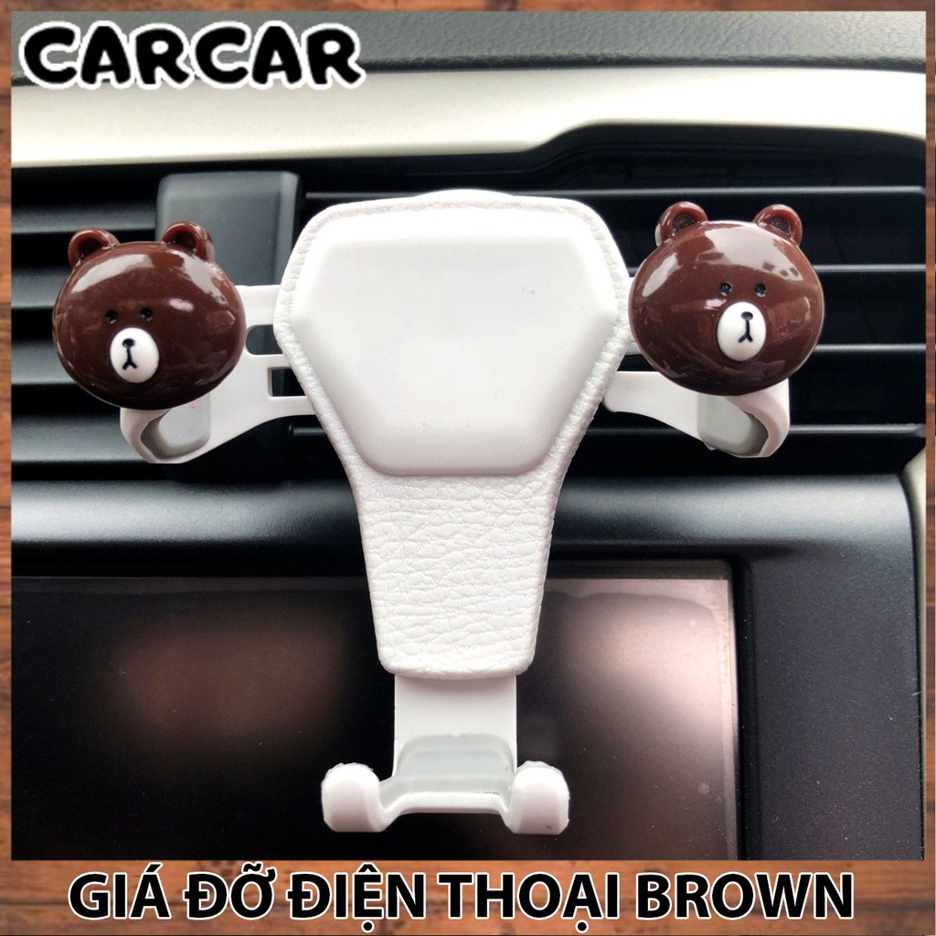 Giá đỡ điện thoại ô tô cài cửa gió hình Brown và những người bạn