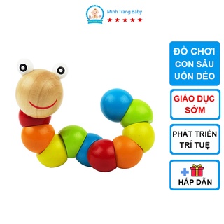 Đồ Chơi Con Sâu Gỗ Cho Bé Rèn Luyện Đôi Tay Khéo Léo