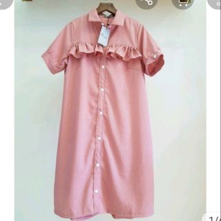 Váy bầu kẻ hồng