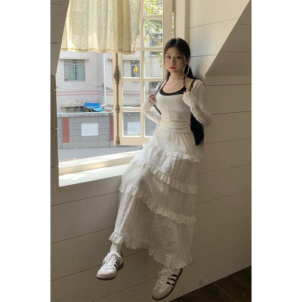 Chân Váy Tầng Nhiều Tầng Thêu Hoa Xinh Xắn 62053