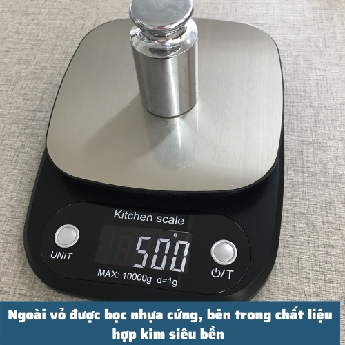 Cân Tiểu Li điện tử nhà bếp kitchen định lượng 0,1-3kg làm bánh cân cao cấp 3kg tặng kèm 2 viên pin AA