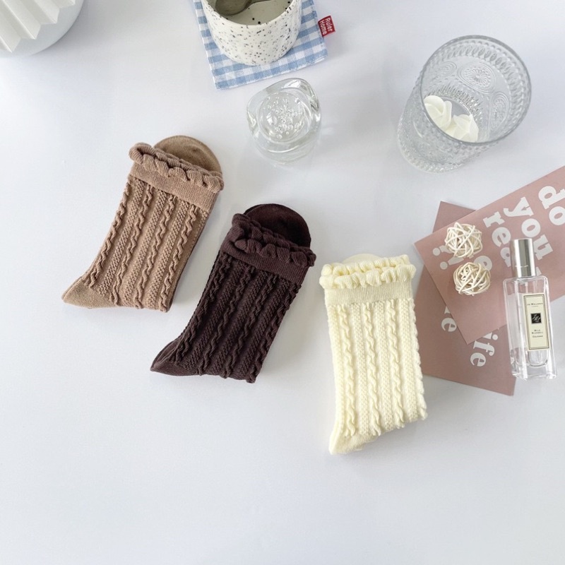 Tất Nữ Cổ Cao - Kitkat Socks, Vớ Lollita Màu Vintage Best Seller - SET41