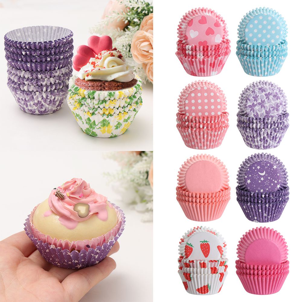 Set 100 Cốc Giấy Đựng Bánh Cupcake/Cupcake Tiện Dụng