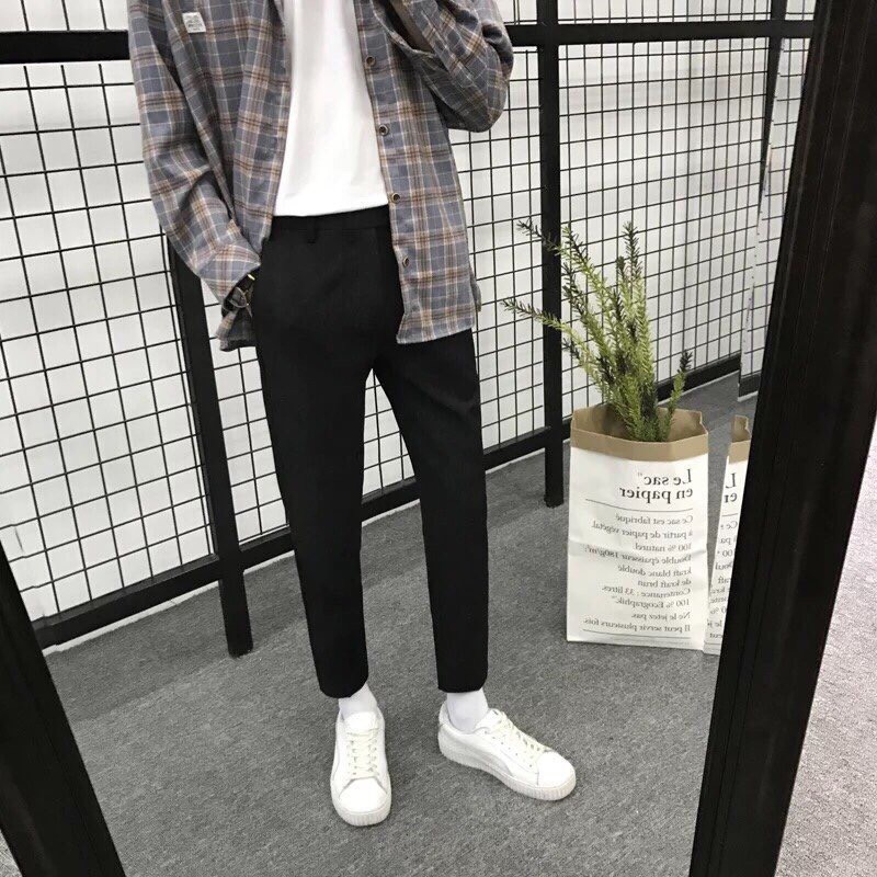 Quần Tây Nam Nữ Baggy Âu Côn Ống Dáng Vừa Vải Co Giãn Nhẹ Phong Cách Dạo Phố Uni Store | BigBuy360 - bigbuy360.vn