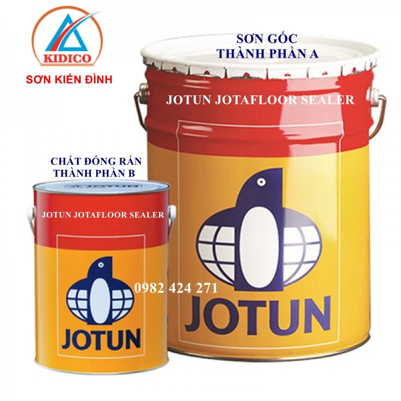 Sơn Lót 2 thành phần Jotun Jotafloor Sealer dành cho sàn bê tông - Bộ 5L