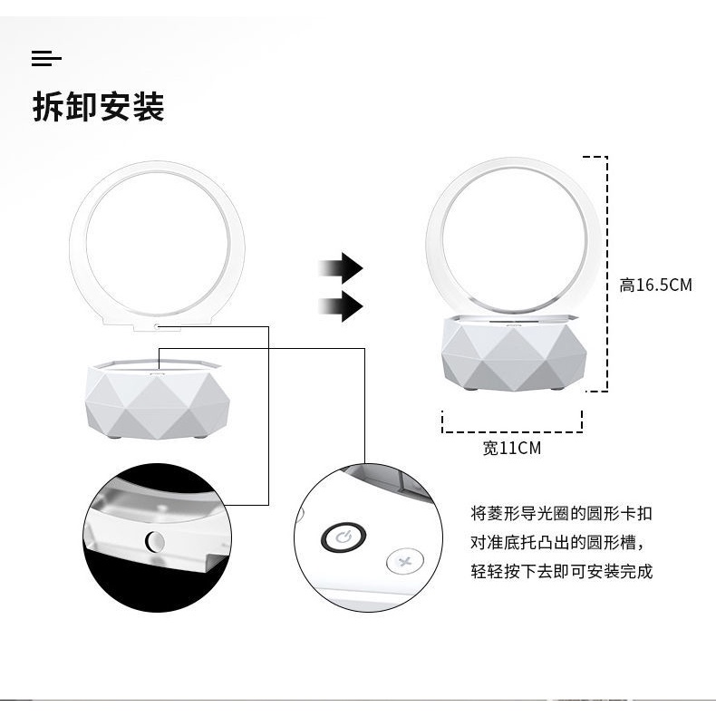 Loa Bluetooth Không Dây Mini Âm Thanh Siêu Lớn Có Đèn Ban Đêm Cho Điện Thoại Di Động