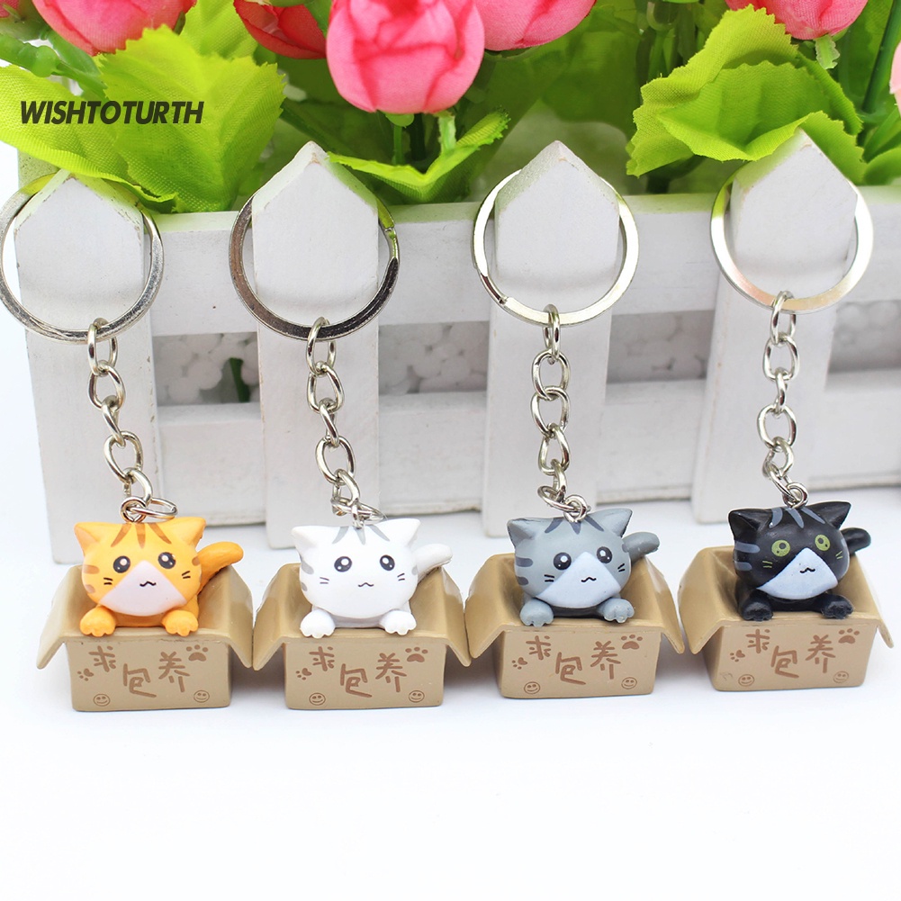 Móc Khóa Hình Mèo Hoạt Hình Đáng Yêu