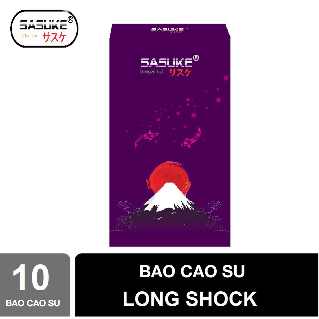 Bao cao su Sasuke kéo dài thời gian Long Sock ( hộp 10 cái )