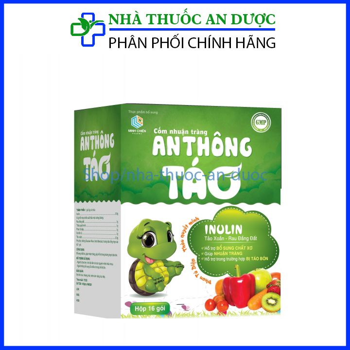 Cốm nhuận tràng An Táo Thông bổ sung chất xơ, nhuận tràng, hỗ trợ trường hợp bị táo bón  - Hộp 16 gói