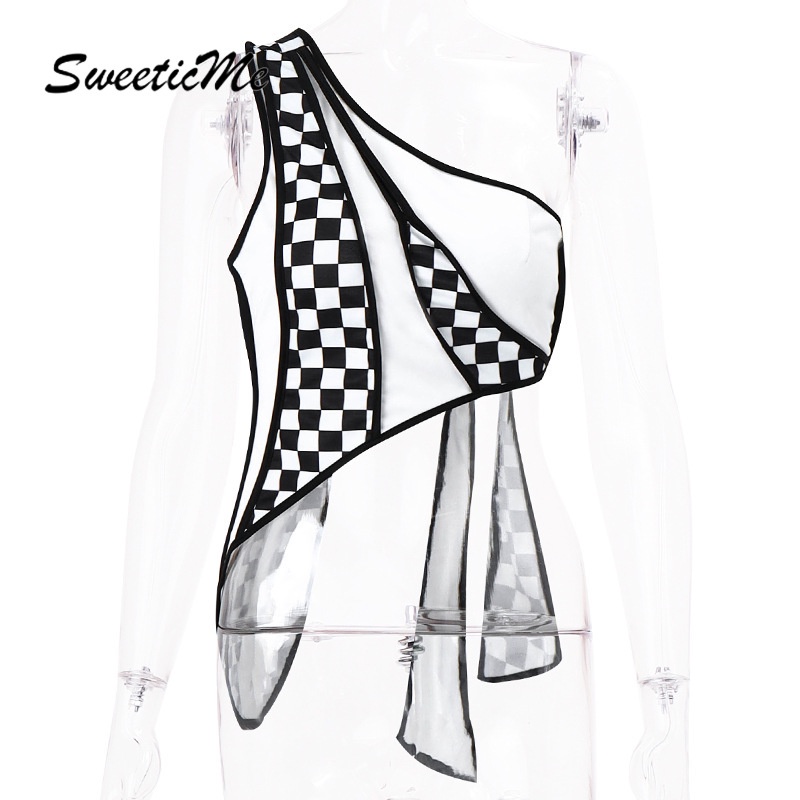 Áo Tank Top Sát Nách Hở Lưng Dáng Ôm Màu Tương Phản Thời Trang Cho Bạn Gái