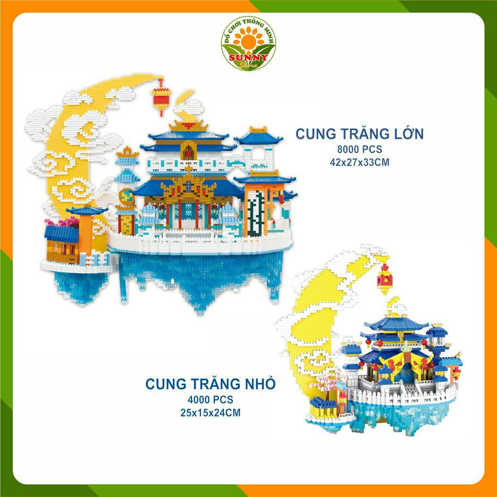 Mô hình lắp ghép 3D Công trình kiến trúc Lâu đài - Lâu đài chị Hằng - Hai size khác nhau - 4000-:- 8000pcs - Sunny
