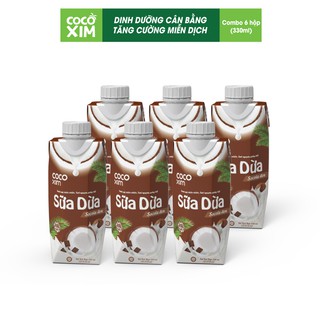 Sữa Dừa Cocoxim socola 330Ml combo 6 hộp