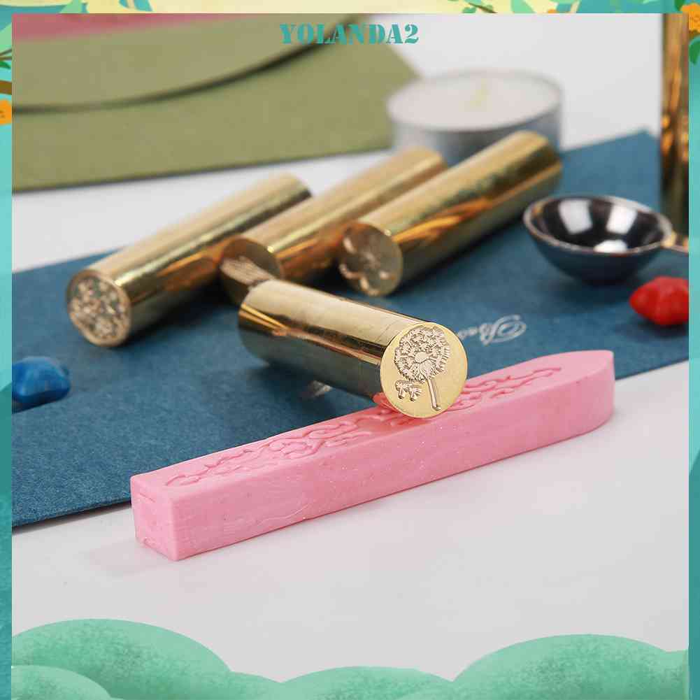 Con Dấu Niêm Phong Bì Thư Bằng Đồng Thau Hình Trụ Phong Cách Retro