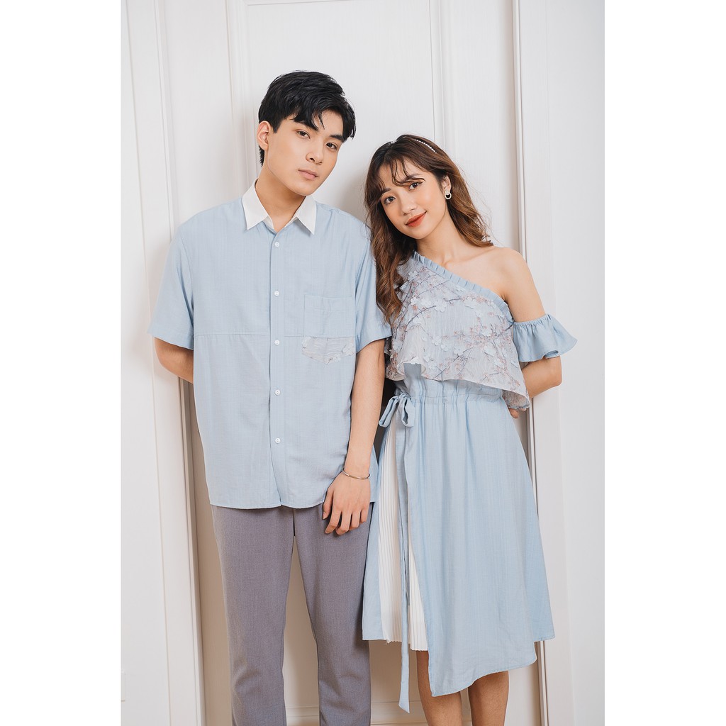 Đồ đôi Áo đôi nam nữ CoupleLADESIGN ⚡FREESHIP⚡ Váy đầm Áo sơ mi Couple nam nữ đẹp Florence Dress x Asher Shirt THIẾT KẾ