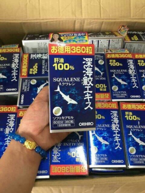 Viên Uống Sụn Vi Cá Mập Orihiro Squalene Nhật Bản, Dầu Gan Cá Mập Orihiro Nhật Bản