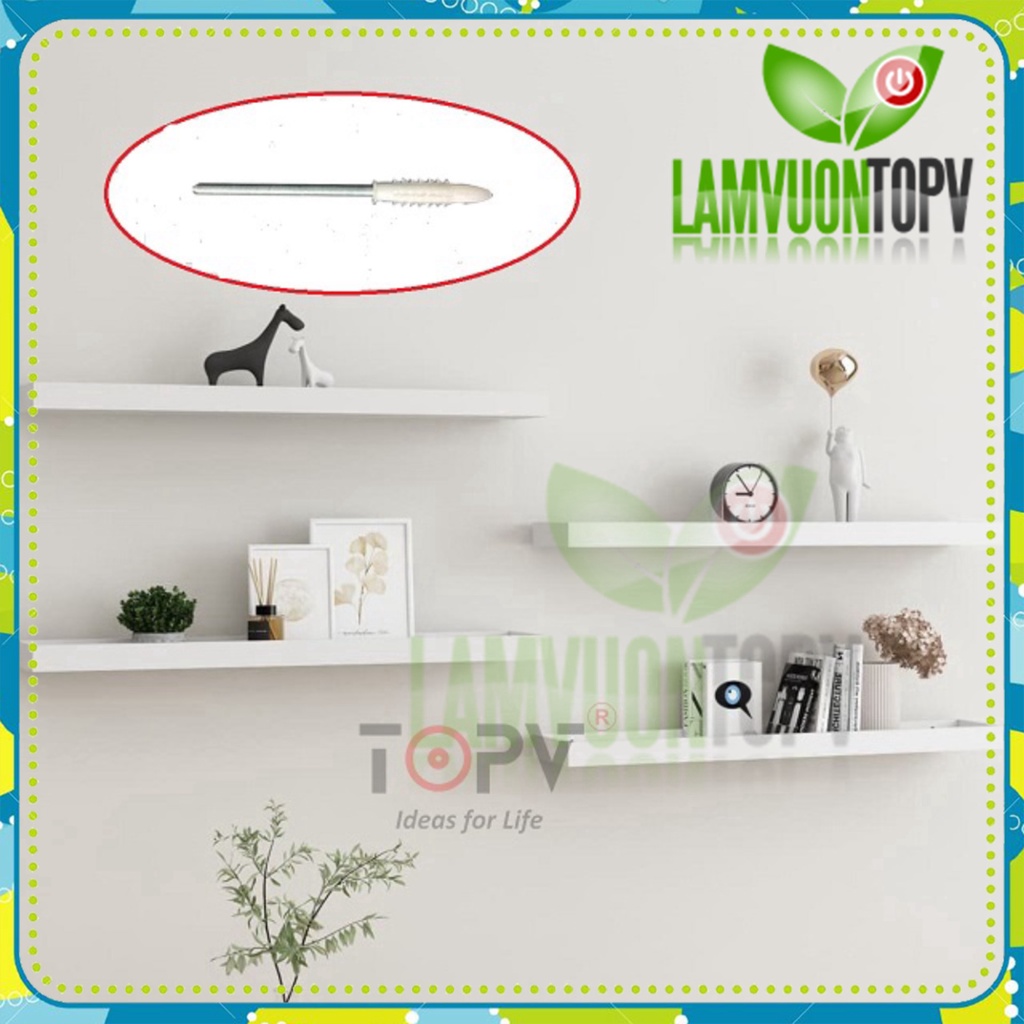 Chốt âm kệ treo tường TOPV tắc kê nhựa dạng đạn bướm vít nở cho chốt âm tường đỡ kệ gỗ vít âm giá rẻ Làm vườn TopV