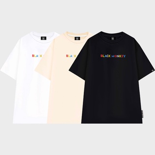 Áo thun localbrand tay lỡ form rộng nam nữ unisex cotton 4 chiều black monkey rainbow