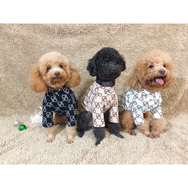 Áo thun CK cổ lọ cho thú cưng/Áo thu đông cho chó mèo