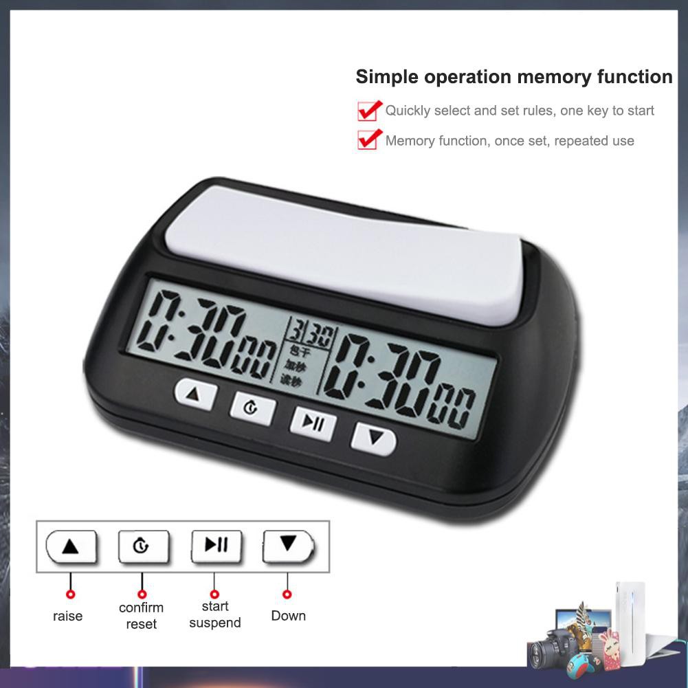 International Chess Clock Timer Digital Count Down Up Chess Game Stopwatch