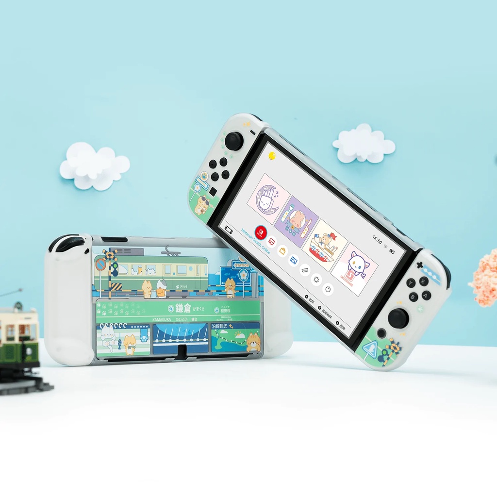 Vỏ Bảo Vệ Hình Mèo GeekShare Cho Switch OLED