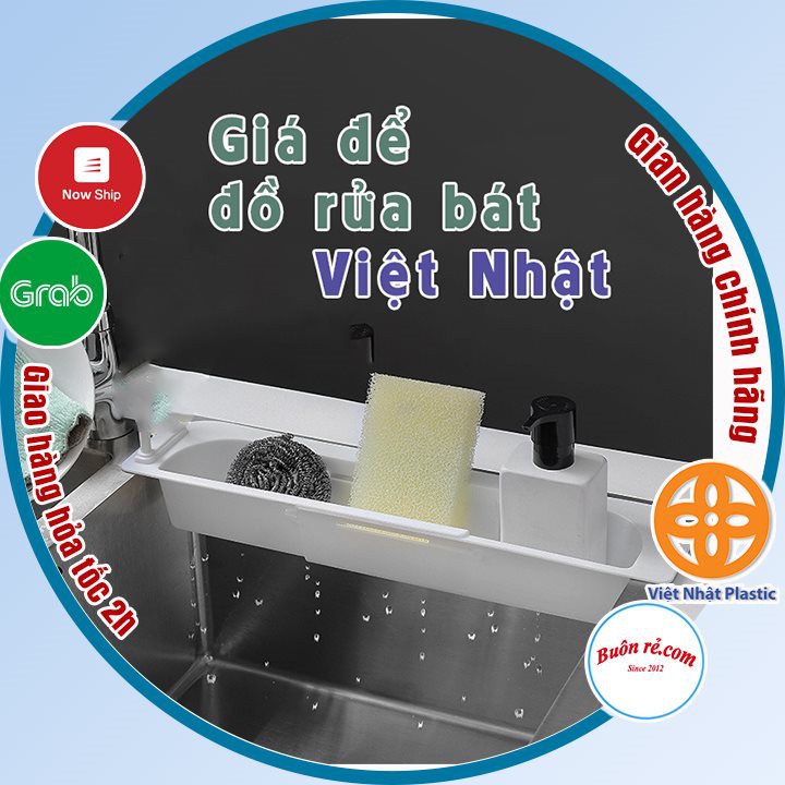 Giá để giẻ rửa bát nhựa Việt Nhật, khay gác bồn để đồ rửa chén hàng cao cấp bền đẹp (MS 5612) -Buôn rẻ 01243