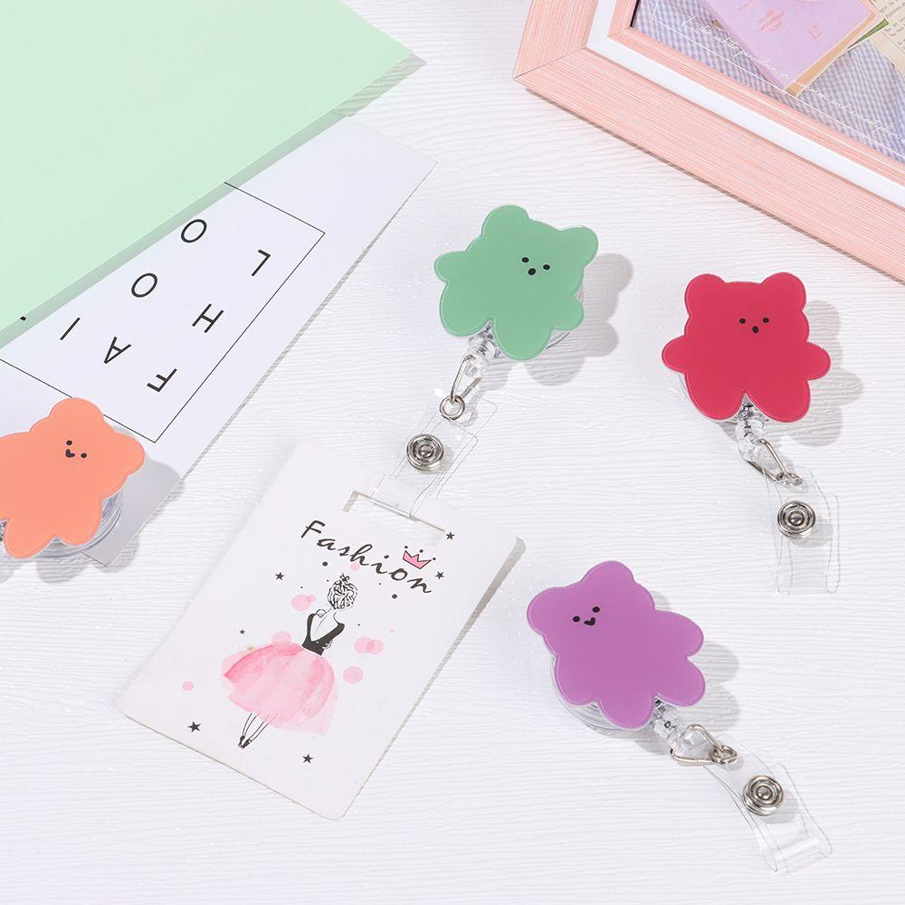 Giá Đỡ Kẹp Huy Hiệu Hình Gấu Hoạt Hình Màu Cầu Vồng Có Thể Thu Gọn Cho Học Sinh