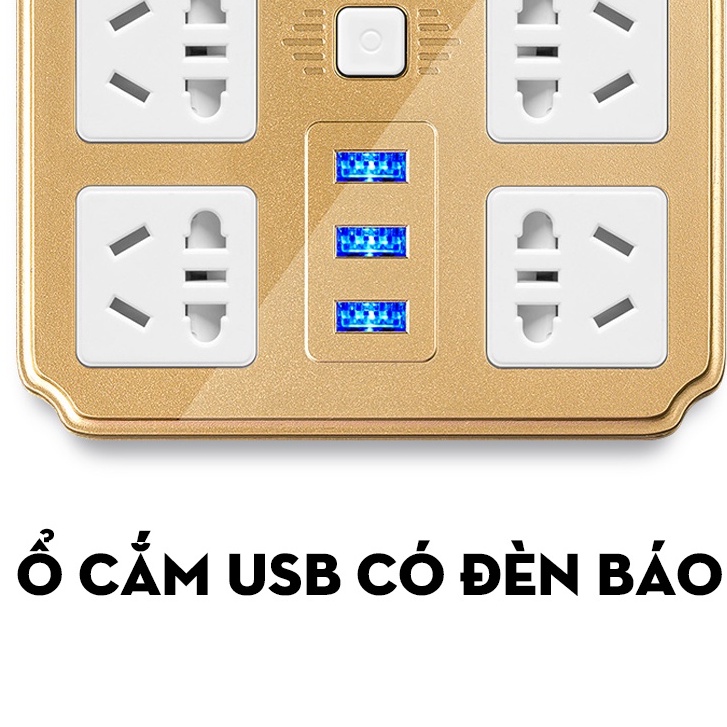 Ổ cắm điện kèm cổng USB dây dài 180cm