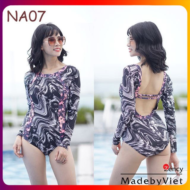 👙 Bikini, Bộ đồ bơi nữ 1 mảnh Zency Mã NA07 chất liệu thun cao cấp, kiểu dáng thời trang 🐬đi bơi, đi biển. Freeship 🚀