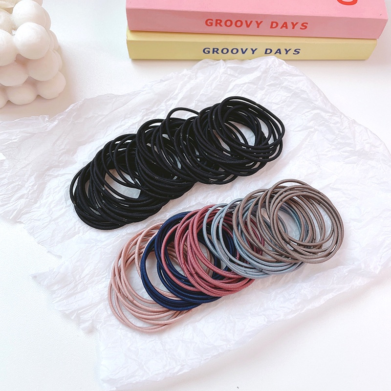 Chun Buộc Tóc Cao Su Nhiều Màu Co Giãn Tốt Đơn Giản Thời Trang Cho Nữ PK011