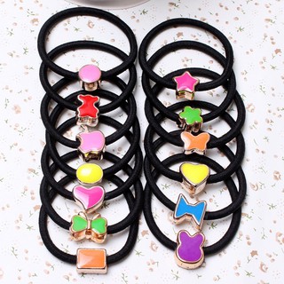 Set 10 thun cột tóc hình dễ thương cho nữ/bé gái