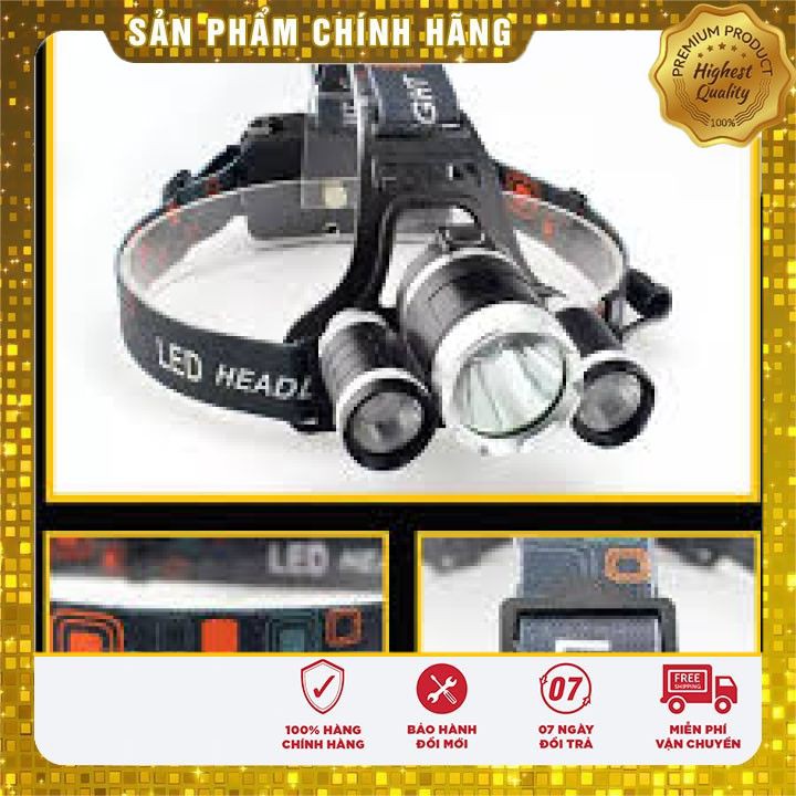 Đèn Pin 3 Bóng [ RẺ BẤT NGỜ ] Đèn Pin Đội Đầu 3 Pha Siêu Sáng - Tiện Lợi - Đa Tính Năng - Phù Hợp Cho Mọi Người Dùng | BigBuy360 - bigbuy360.vn