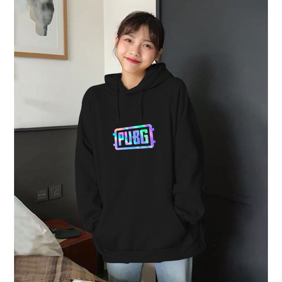 Áo Khoác Nỉ Hoodie Phản Quang PUBG Unisex Freesize Dưới 65 Kg