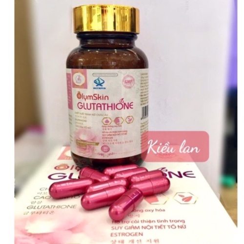 Olymskin Glutathione L-cystin Collagen - Giúp chống oxy hoá đẹp da sạm nám từ Cao sâm tố nữ