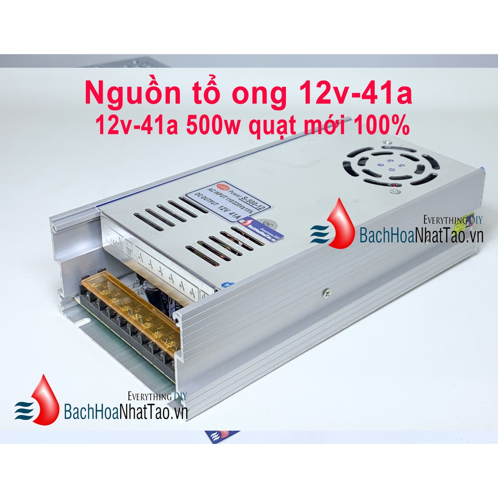 Nguồn tổ ong 12V 41A 492W Quạt mới 100% vỏ lớn