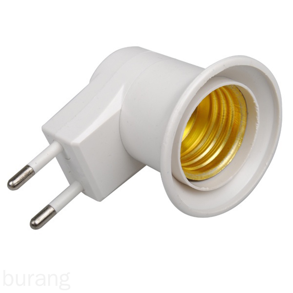 Đui đèn LED E27 chuyển đổi từ đầu cắm sang ổ cắm EU có công tắc tắt/mở tiện dụng