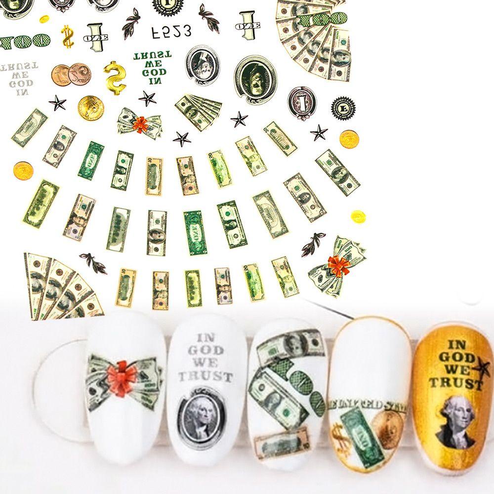 Sticker Dán Móng Nghệ Thuật Phong Cách Giàu Sang Thời Trang