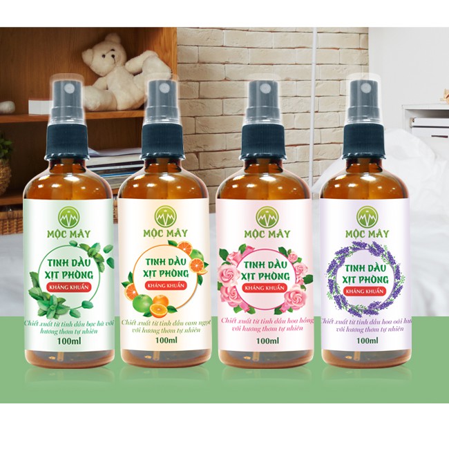 Tinh dầu xịt phòng hoa hồng Mộc Mây 100ml