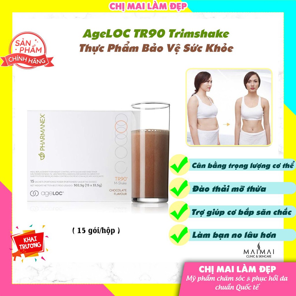AgeLOC TR90® Trimshake Nuskin Hương Va Ni / Socola (15 Gói)