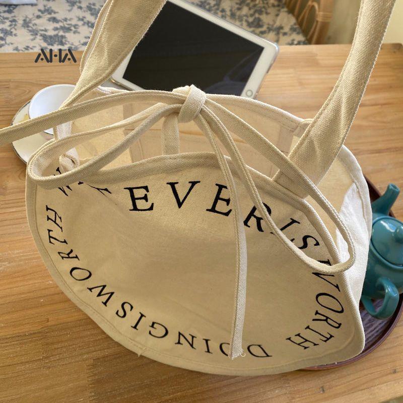 Túi xách AHA official vải canvas đeo một bên vai phong cách niche kiểu mới